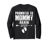Promoted to Mommy Again 2027 Pregnancy Announcement Long Sleeve T-Shirt