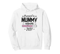 Promoted to Mummy Again Est 2027 2nd Baby Announcement Mum Pullover Hoodie