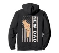 Promoted To New Dad Father's Day First Time Dad Fist Bump Pullover Hoodie