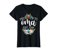 Promoted to Oma Est 2026 First Time Mother's Day Floral T-Shirt