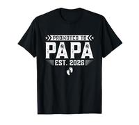 Promoted to Papa Est 2026 Soon to Be Papa Est 2026 New Dad T-Shirt