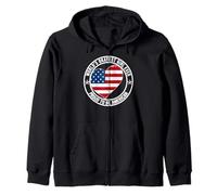 Promoted To Sister Best American Girl World's Okayest Girl Zip Hoodie