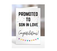 Promoted to Son In Love card, gifts for men, women, him, her, female, male, presents for Christmas, new, congratulations, A5-171_182