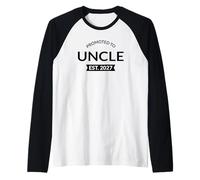 Promoted to Uncle 2027 Baby Shower New Uncle Boys Men Raglan Baseball Tee
