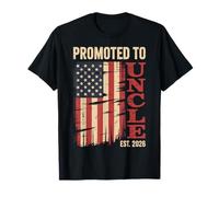 Promoted To Uncle Est.2026 New Family Member USA Flag T-Shirt