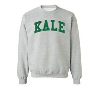 Promotion & Beyond Kale Funny Vegan Crewneck Sweatshirt - Grey - XXXL