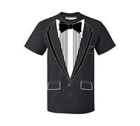 Promotion & Beyond Tuxedo (Black) with Pocket Square Ceremony Men's T-Shirt, Black, Large