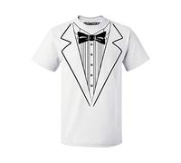 Promotion & Beyond Tuxedo White Funny Men's T-Shirt - White - Medium