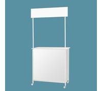 Promotional Counter Table - Portable Reception Event Desk, Tradeshow Podium Stand for Supermarket Tasting and Advertising, Easy Pop Up Setup