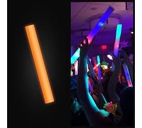 Promotional Party Sticks 100 x 16" Orange Foam Glow Sticks for Weddings, Parties and Dances