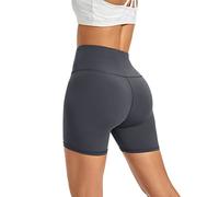 Promover Women's Sports Biker Yoga Shorts Running Pants High Waisted Leggings with Pockets Tummy Control 4 Way Stretch Yoga Leggings Compression Shorts Non See Through Workout Cycling Summer Hot Pants