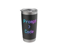 Prompt > Code AI Developer Humor Artificial Intelligence Stainless Steel Insulated Tumbler