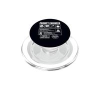 Prompt Engineer AI Tech Humor Sarcastic Warning Label PopSockets PopGrip for MagSafe