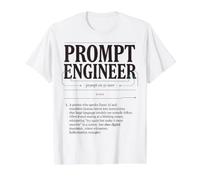 Prompt Engineer Definition AI Developer Value Graphic T-Shirt, Men, White, S