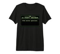 Prompt Engineer Funny AI Tech Worker Retro Computer Gift Premium T-Shirt