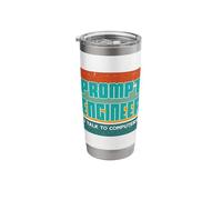 Prompt Engineer - I Talk to Computers on Vintage Sunset Stainless Steel Insulated Tumbler