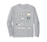 Prompt Engineering Coffee + LLM Funny AI Tech Humor Long Sleeve T-Shirt