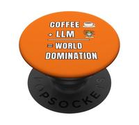Prompt Engineering Coffee + LLM Funny AI Tech Humor PopSockets Adhesive PopGrip