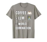 Prompt Engineering Coffee + LLM Funny AI Tech Humor T-Shirt