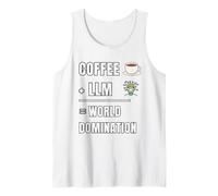 Prompt Engineering Coffee + LLM Funny AI Tech Humor Tank Top