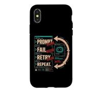 Prompt Fail Retry Repeat Testing Endless Cycle Humor Case for iPhone X/XS
