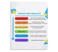 Prompt Levels Chart Poster ABA Education Resource