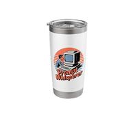 Prompt Whisperer Retro AI Engineer Vintage Computer Stainless Steel Insulated Tumbler