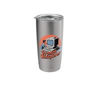 Prompt Whisperer Retro AI Engineer Vintage Computer Stainless Steel Insulated Tumbler