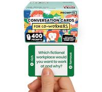 Prompta 400 Conversation Cards for Coworkers - Fun Icebreaker Teambuilding 2-in-1 Game for Work - 2.5" x 1.75" Question Cards to Get to Know Your Colleagues and Improve Team Dynamics