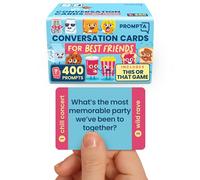 Prompta Conversation Cards for Best Friends - 400 BFF Questions & This or That Topics for Adults & Teens - Talking Game to Deepen Friendship