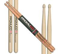 Promuco American Hickory Drumsticks 2B - Heavy Rock Sticks - Wood Tip - A British Brand Since 1964