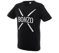 John Bonham T-Shirt XXL - Bonzo Stencil Led Zeppelin Drummer (Medium) Black