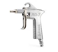PRONA RG-7-1#Q Short Nozzle Air Blow Gun, 2.0mm Pneumatic Duster with Quick-Connect Inlet, Polished Aluminum Body for Workshop, Automotive and Machinery Cleaning