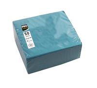 PRONAPPE - Ref. SV622028I - 50 Cocktail Napkins 20 x 20 cm - Micro-Embossed Paper - 2 Ply Wadding - Turquoise