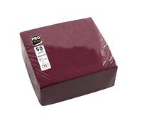 Pronappe SV622008I Cocktail Napkins 20 x 20 cm 2-Ply Micro-Embossed Paper 2 Ply Burgundy