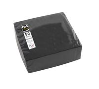 Pronappe SV622021I Cocktail Napkins 20 x 20 cm Micro-Embossed Paper 2 Ply Wadding Black Ref SV622021I