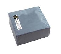 Pronappe SV622030I Cocktail Napkins 20 x 20 cm Micro-Embossed Paper 2 Ply Wadding Grey Ref SV622030I