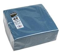 PRONAPPE SV623804I 40 Napkins 38 x 38 cm Micro-Embossed Paper 2-Ply Wadding Pacific Blue