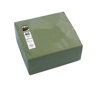 Pronappe SV623857I 40 Napkins 38 x 38 cm Micro-Embossed Paper 2-Ply Wadding Olive Green