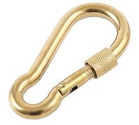 PROND Locking Carabiners, Heavy Duty Carabiner, 316 Stainless Steel Screw Lock Carabiner Hooks (Gold - 1PCS)