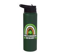 Prone to Shenanigans and Malarkey Rainbow Stainless Steel Insulated Water Bottle