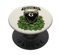 Prone To Split The G Drinking Irish Shamrock St Patricks Day PopSockets Adhesive PopGrip