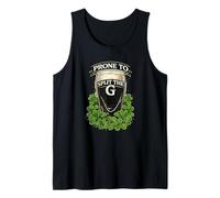 Prone to Split The G Drinking Irish Shamrock St Patricks Day Tank Top