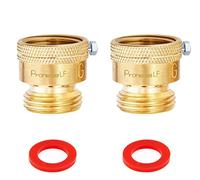 Pronese 2 Pack Lead-Free Brass 3/4" Inch MHT Hose Bibb Connector Backflow Preventer Vacuum Breaker,Check Valve For Garden Spigot RV Hose Connection,Anti-Siphon Fitting