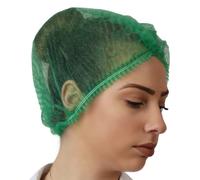PRONETS - DISPOSABLE HAIRNETS - MADE IN BRITAIN (One Size 21'', GREEN, 100)