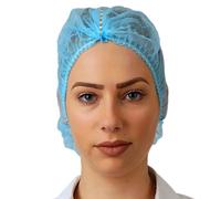 PRONETS Metal Detectable Disposable Hairnets - Blue, Pack of 100 - Lightweight & Breathable Hairnet for Food Industry, HACCP Compliant, Made in UK