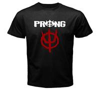 Prong Logo Metal Rock Band Legend Men's Black T-Shirt Black L