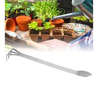 Prong Root Rake 3 Jeffergarden 3-pronged Rake, Stainless Steel Rake, Kumade with Spatula, 3-pronged Cultivation Fork, Bonsai Rake, Garden Helper, 3-pronged Root Rake, Hand,