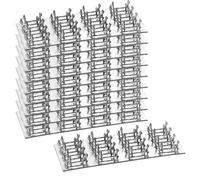 Pronged Truss Plate Flat Mending Plates Repair Tie Plate Bracket Galvanized Steel 1 mm Thick Nail Teeth Height 8mm for Roofing Trusses Wood Timber Connectors (2”x4”, 10)