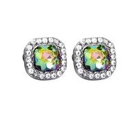Prongs Earrings Stud Four Women's Jewelry Temperament Earrings Color Earrings Mismatched Earrings Set (A, One Size)